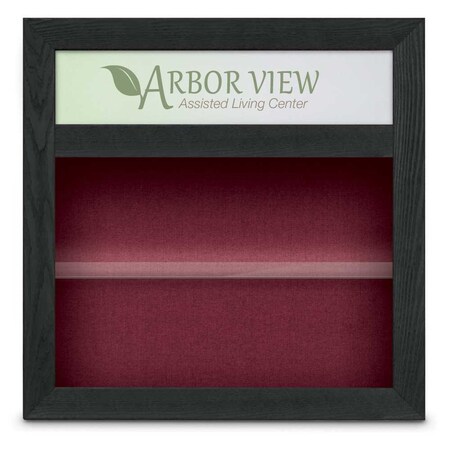 United Visual Products Outdoor Enclosed Combo Board, 42"x32", Bronze Frame/Green & Cork UVCB4232ODBZ-GREEN-CORK